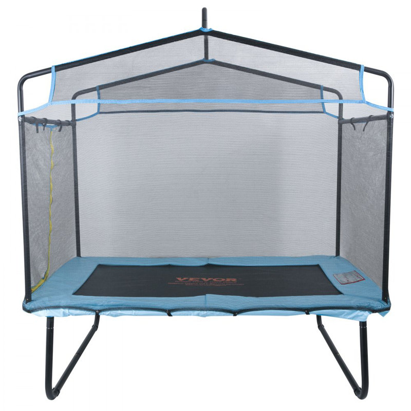 6-Foot Black Metal Kids' Trampoline with Enclosure