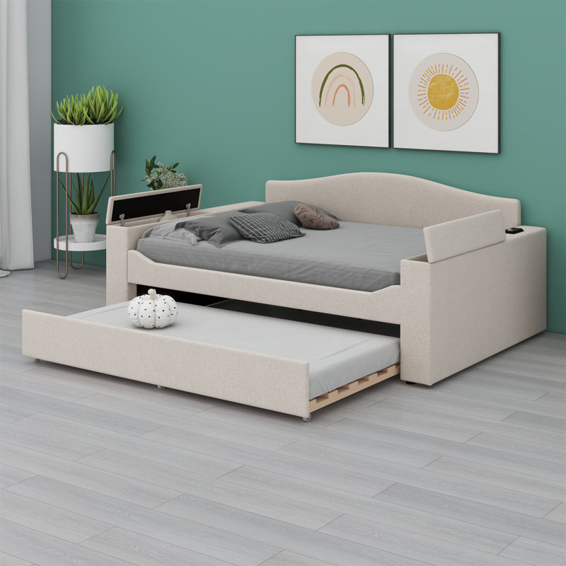 Dinis Upholstered Daybed, Beige