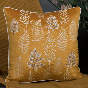  Embroidered Velvet Pillow Cover