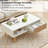 Boho Rectangle Coffee Table with Solid Wood Legs & Sliding Storage Drawer, Modern Living Room or Office Center Table-2106563064