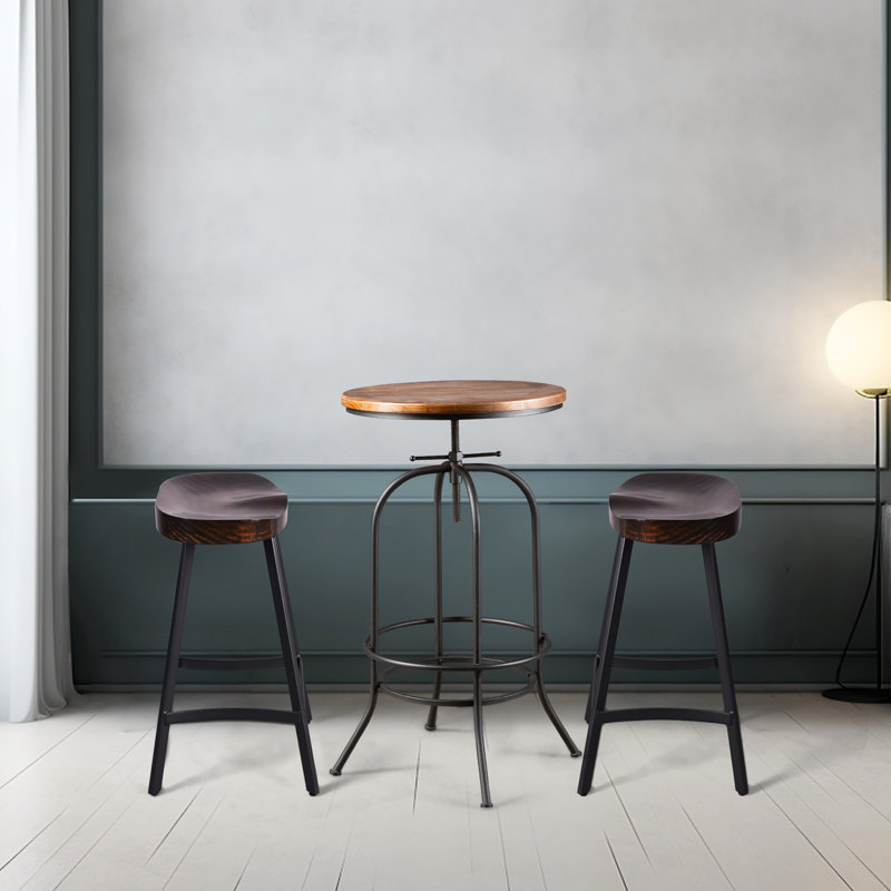 Charnock 2 - Person Solid Wood Top Four Leg Dining Set