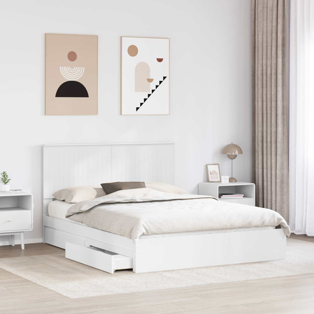 Bed Frame With Drawer Sonoma Oak 120 X 190 Cm Engineered Wood