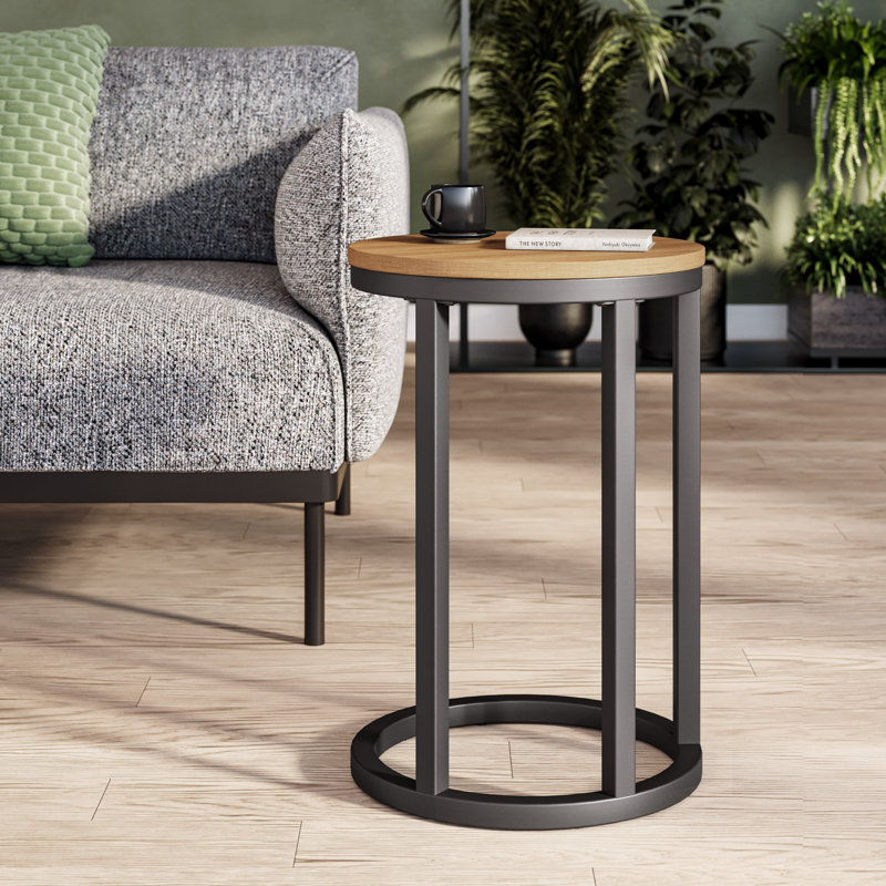 Table de bout Benhart, Bois brun