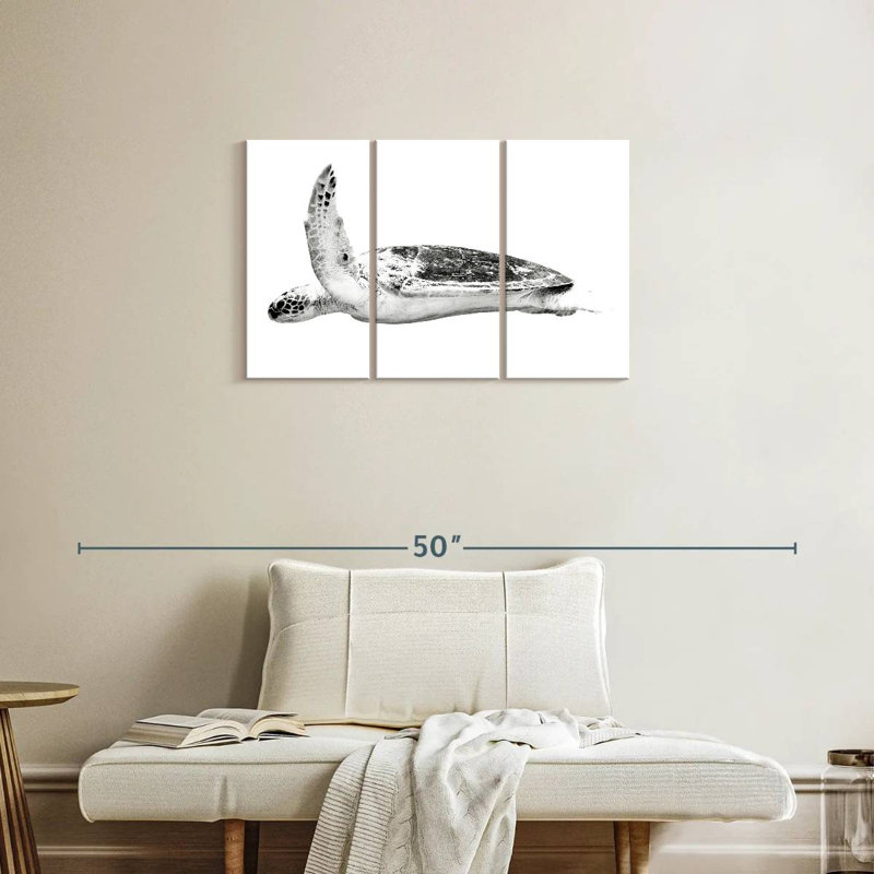 Brampt Noble Hawksbill Turtle, 20" H x 33" W