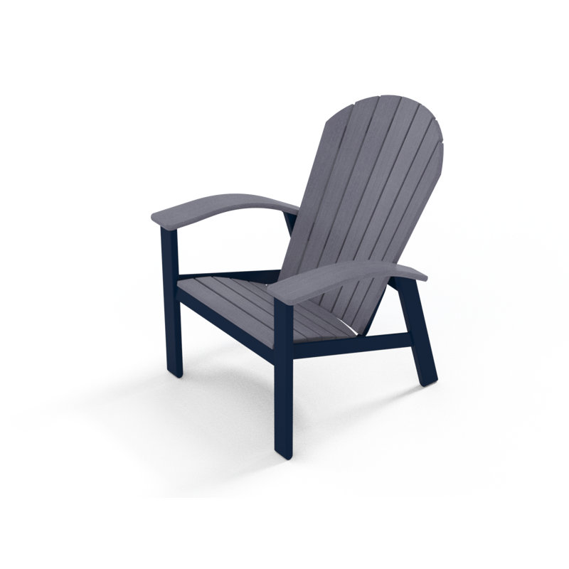 Augusto Outdoor Adirondack Chair, Graphite, Cape Gray