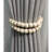 Beige Wooden Bead Curtain Tieback