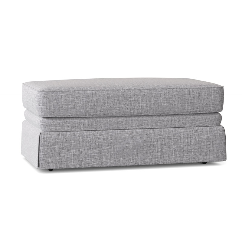 Repose-pieds rectangulaire 45 po Atterbury, Lin texturé pierre ponce Zuma