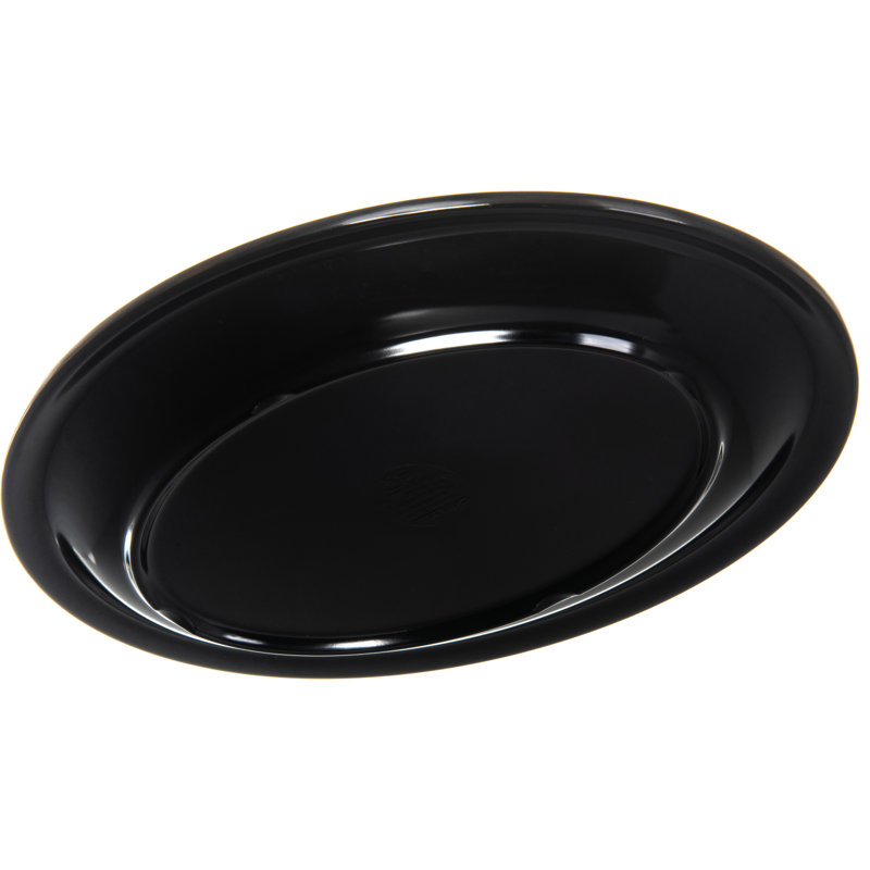 Wrought Studio™ Asso Melamine Platter, Black, 1.19" H x 8.97" W x 12" D