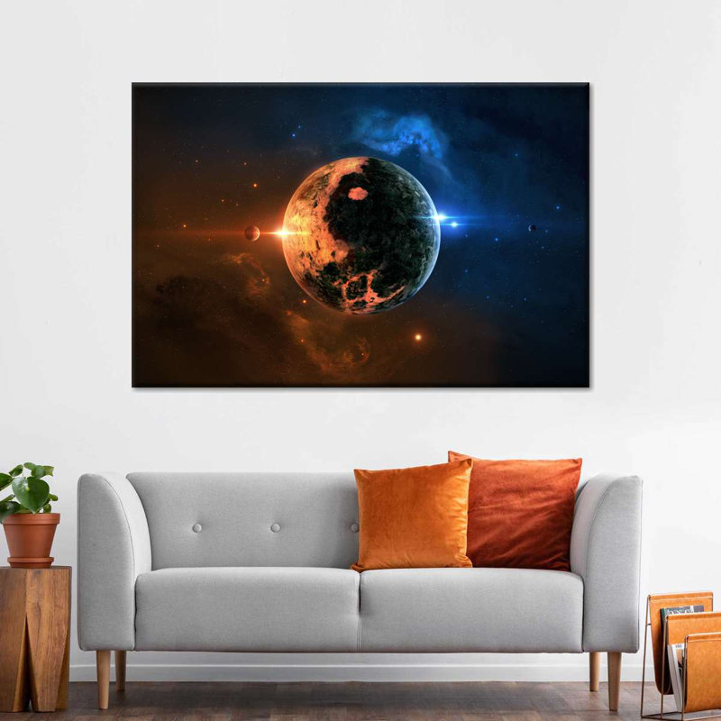 Distant Alien Planet Canvas Print, 26" H x 39" W x 1.25" D
