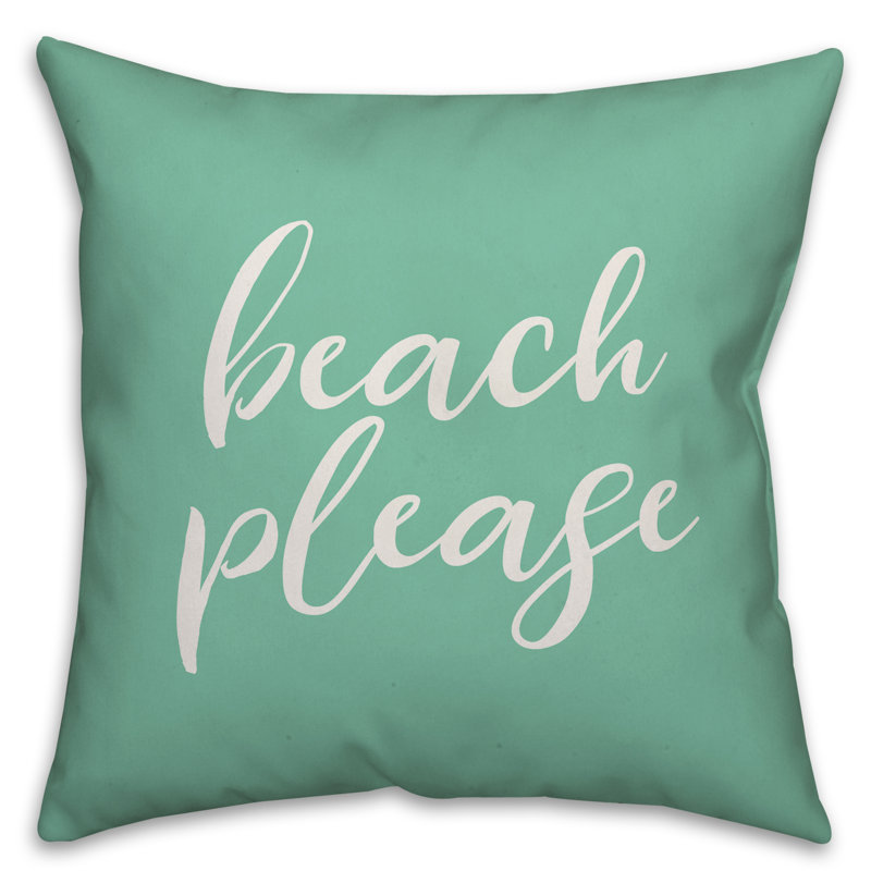 Coussin intérieur / extérieur Beach, H 16 po x l 16 po, Vert menthe