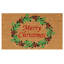 Tapis de porte d'extérieur antidérapant Kandace Christmas Wreath 29 po x 17 po