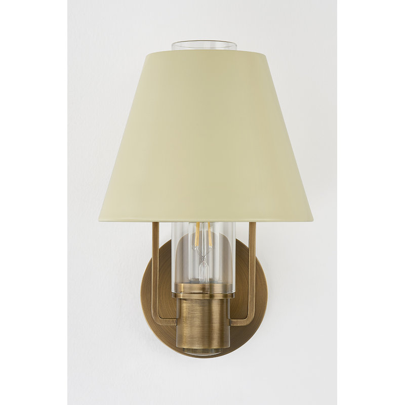 1 - Light Armed Sconce, Patina Brass