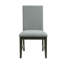 Chaise d'appoint rembourrée en tissu Tremel en gris