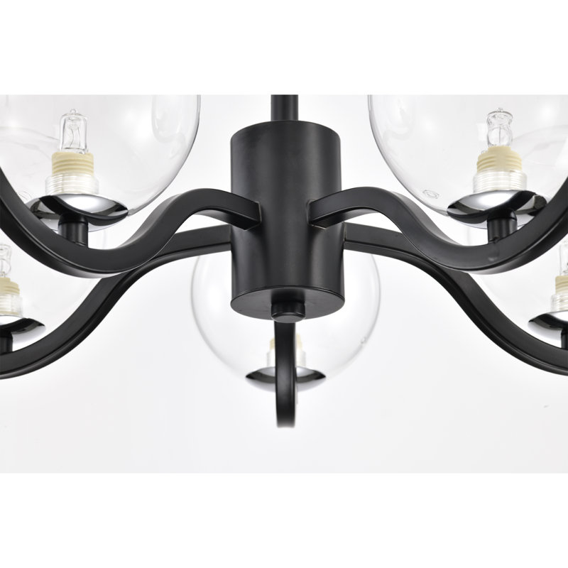 Lustre 6 lumières à abat-jour iggo
