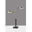 Lampe de bureau noire / laiton 25,25 po Abele
