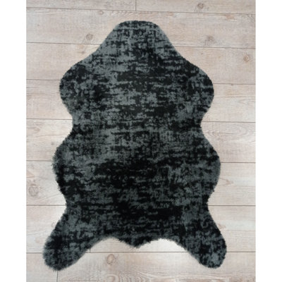 Tapis abstrait en polyester tissé à la machine Hanif