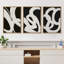 BAW noir et blanc, images abstraites modernes, décoration bohème, art encadré sur toile, 3 pièces-94434425-94434428-119461132