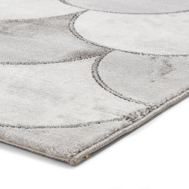 Analilia area rug Machine Woven Rectangle Grey/Silver, Rectangle 120 x 170cm
