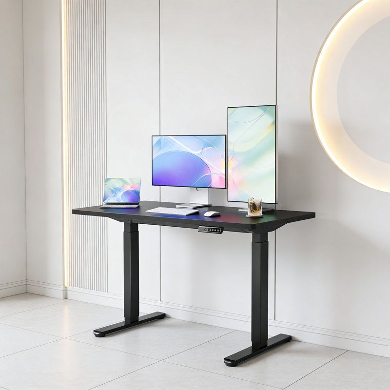 Electric Standing Desk, Height Adjustable With 4 Memory Settings, Sit Stand Up Desk For Home Office Computer Workstation