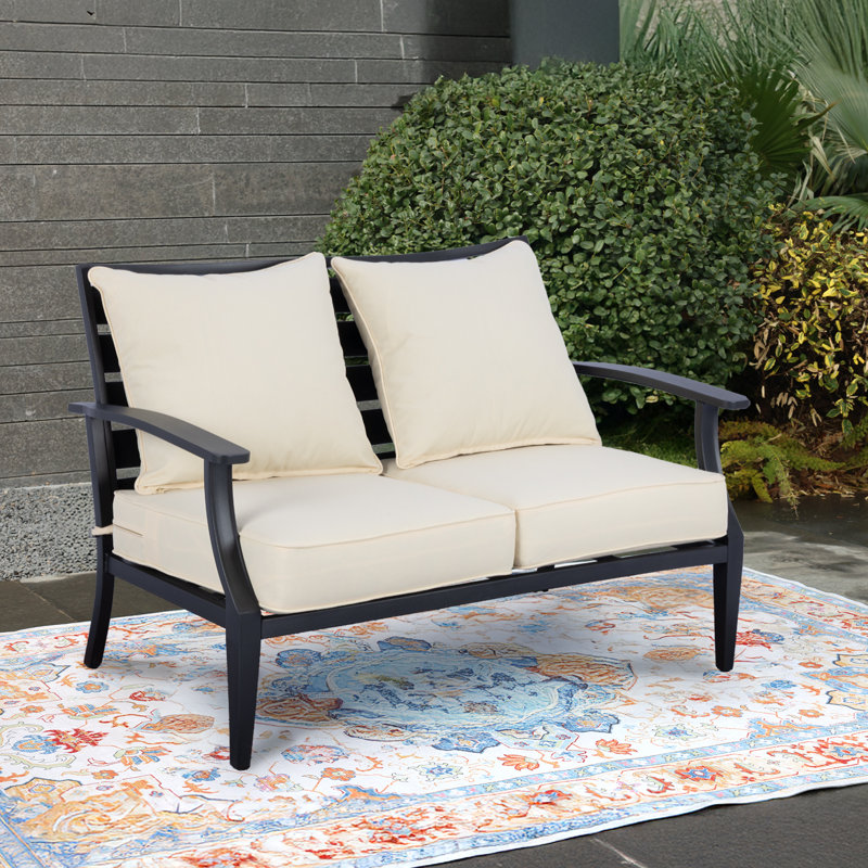 Ensemble de coussins de siège d'extérieur, Jaune crème, L 22 po x P 24 po