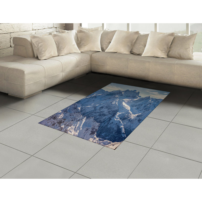 Mountain Nature High Density Long Fiber Poly Threads Decorative Area Rug Carpet, Rectangle 4' x 5'8"
