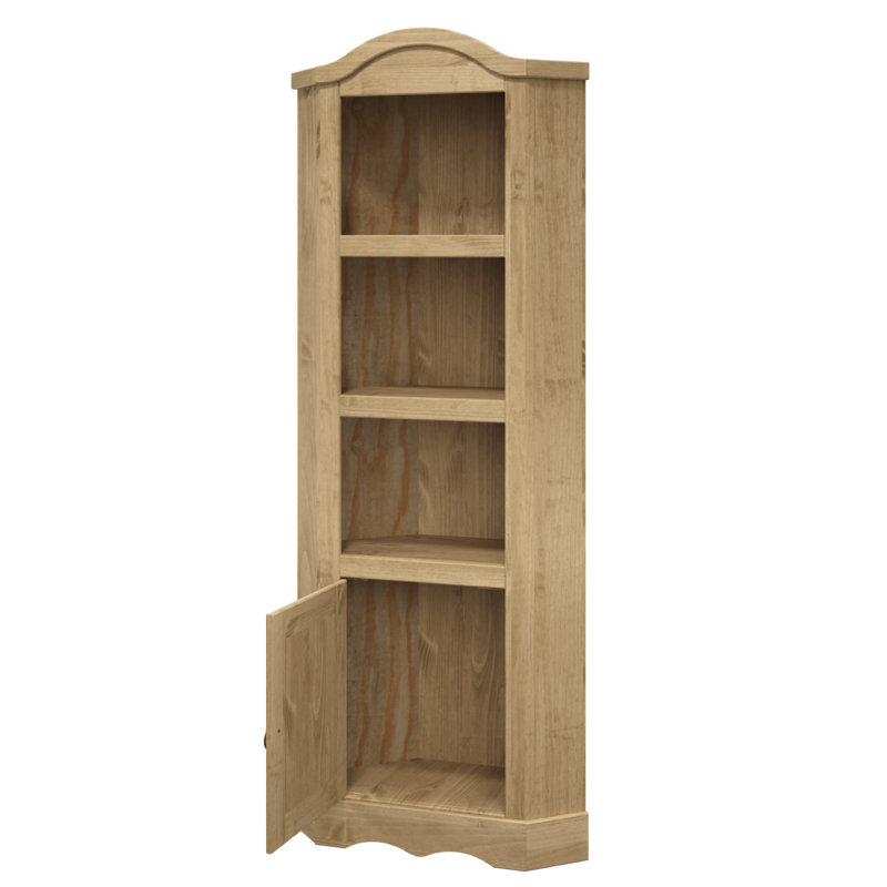 Brannick Corner Storage Bookcase, Brown