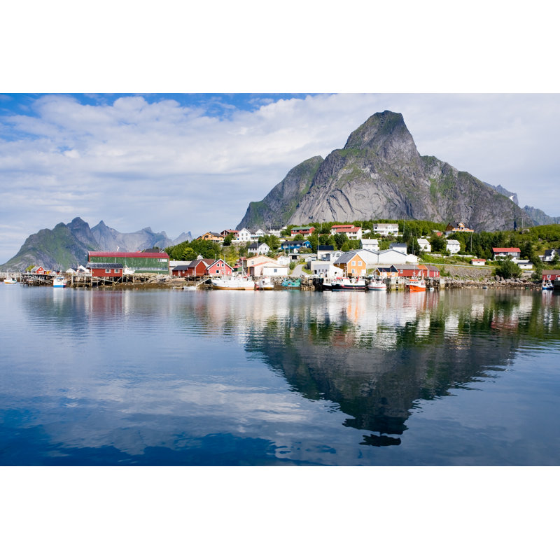 Gorgeous Reflection Of Lofoten by JohanSjolander - No Frame Art Prints on Canvas, 30cm H x 46cm W