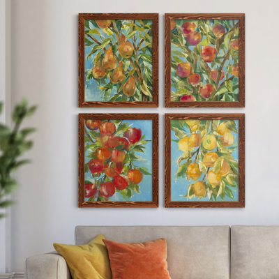 Dans un poirier - ensemble de 2 reproductions d'art encadrées