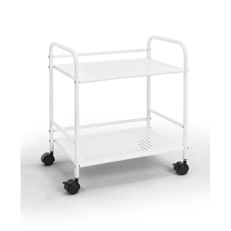 19.49'' H x 16.93'' W Utility Cart with Wheels, White