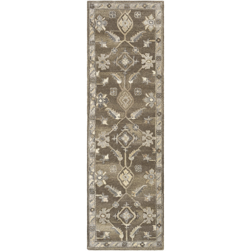 Soho Hand Tufted Wool Floral Indoor Rug, Runner 2'6" x 8'
