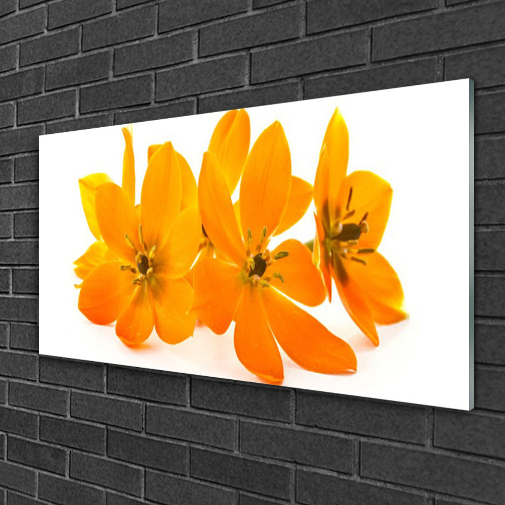 Flowers Floral - Unframed Photograph on Glass