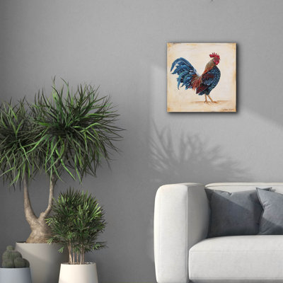 «Rooster-c» par Jean Plout, art mural sur toile