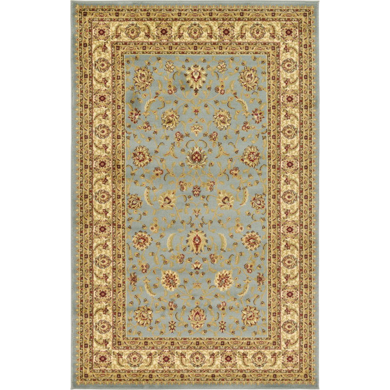 Tapis oriental Niles, Rectangle de 5 pi x 8 pi, Bleu