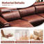 Upholstered 30.44 " Leather Power Reclining Sectional