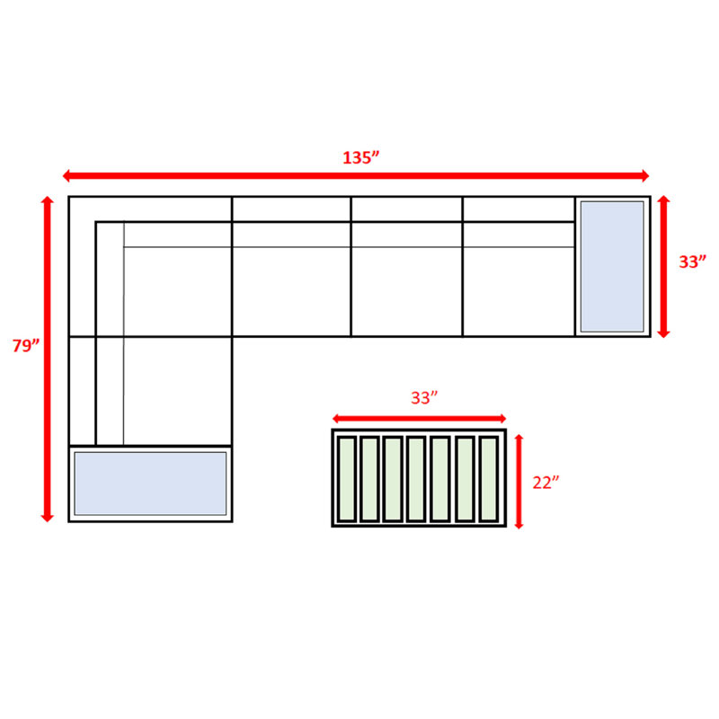 Ensemble de conversation modulaire 8 pièces avec coussins Sunbrella Dentrell | Canapé assemblé en osier, Brun