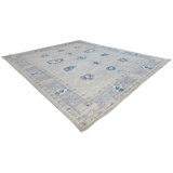 Oushak Collection, Transitional One-of-a-Kind Rectangle 12'4" X 14'8" Hand Knotted Area Rug