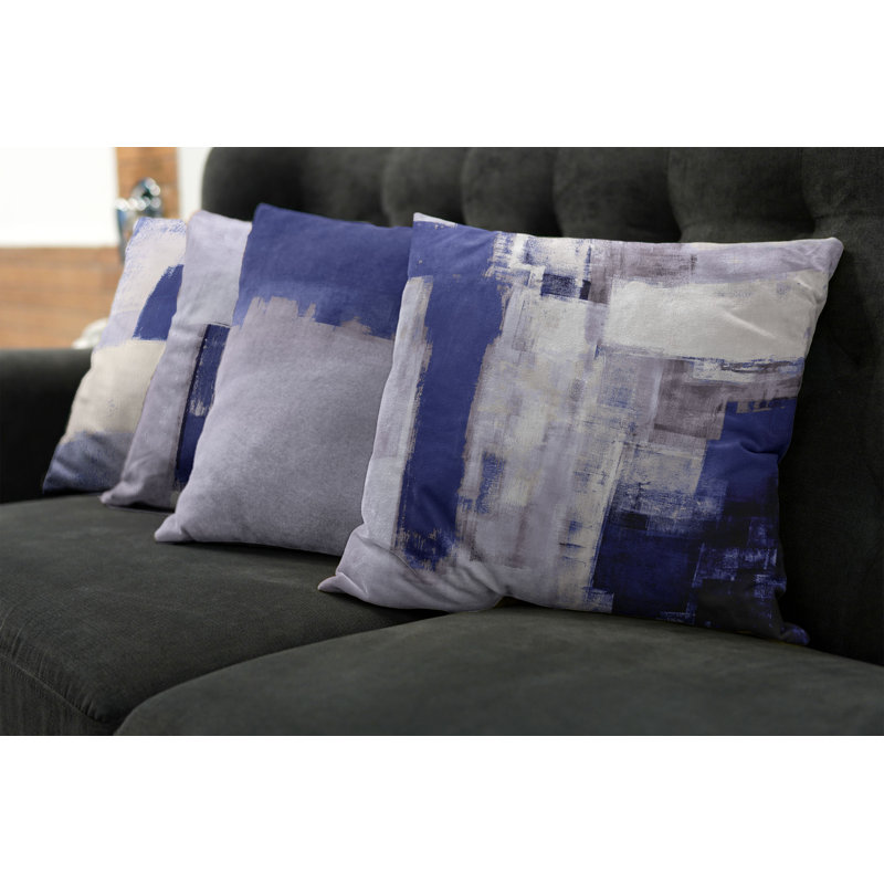 Reversible Pillow Cover, 20" H x 20" W, Ceil Blue / Dark Lavender