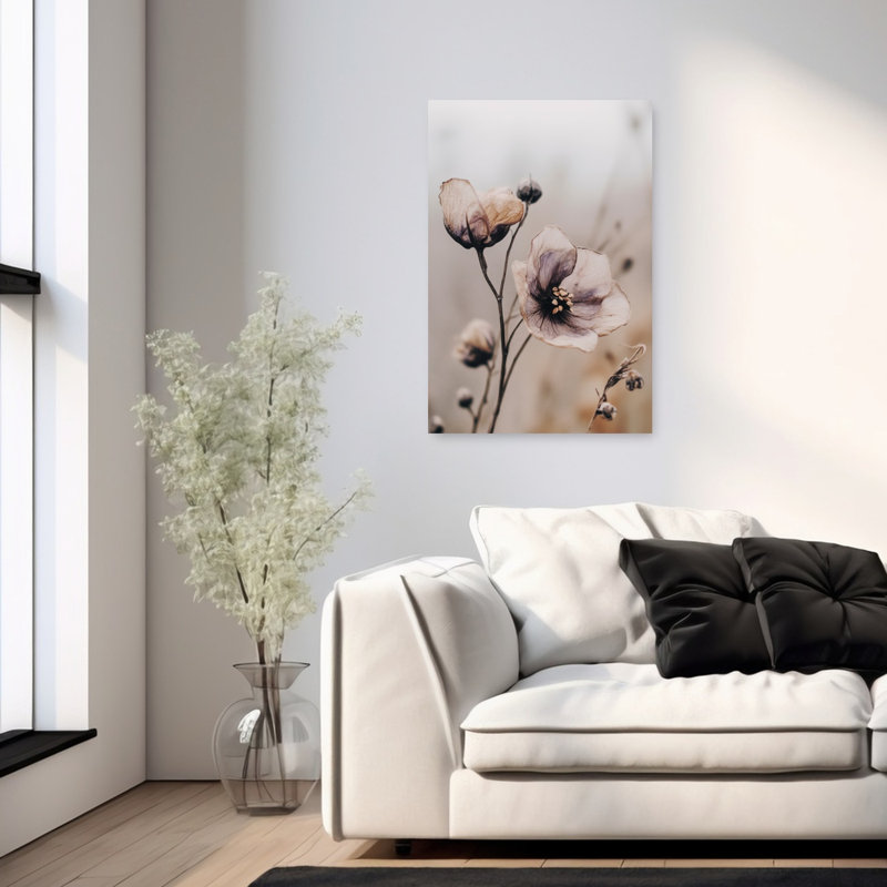 Whispering Petals Delicate Dreamy Elegant Nature Flower Wall Art Print 1 Piece Wrapped Canvas Wall Art, 91.44cm H x 60.96cm W