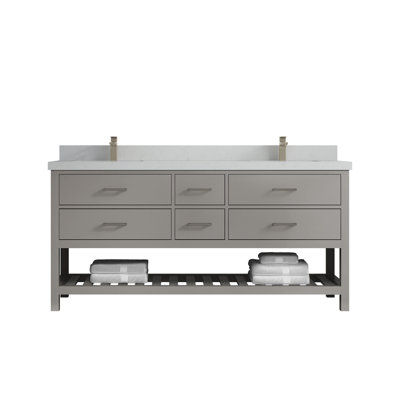Parker 72'' Double Bathroom Vanity with Top