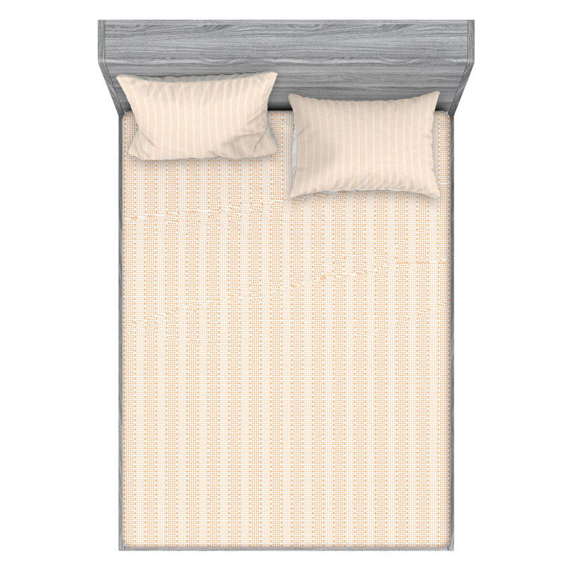 Microfiber Geometric Sheet Set, Full Sheet Set + Fitted Sheet + 2 Pillowcases