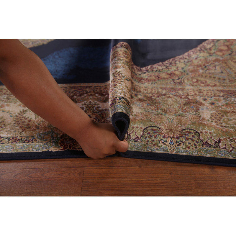 Tapis oriental bleu 7 x 7