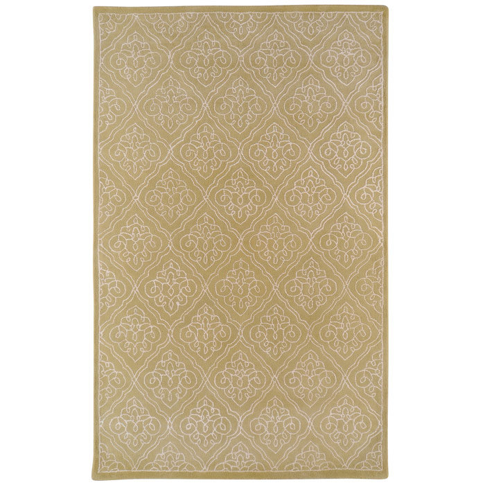 Tapis de zone lime en laine touffeté géométrique fait main Modern Classics