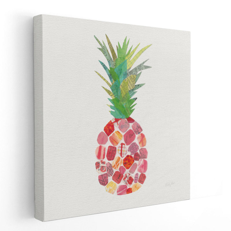 «Tropical Fun Pineapple I», reproduction d'art sur toile, H 24 po x l 24 po