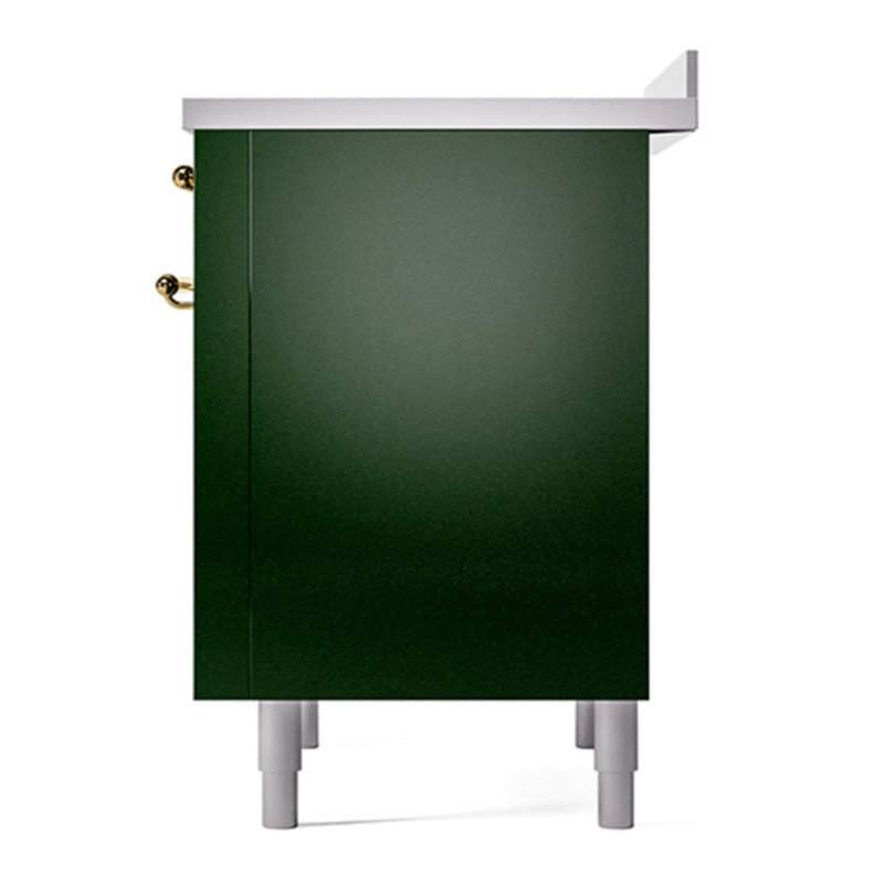 ILVE Nostalgie II 36 in Induction Range, Emerald Green/Brass