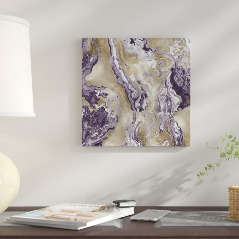 «Onyx Amethyst», impression sur toile, H 12 po x l 12 po x P 0,75 po, Pas de tapis, Toile tendue