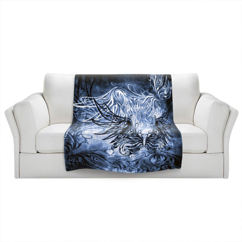  Couverture douce en sherpa, 51 po x 60 po, Bleu