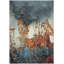 Tapis bleu à motif abstrait Acord-24537903