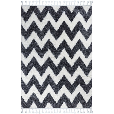 Tapis rectangulaire en polyester tissé à la machine Donnivan
