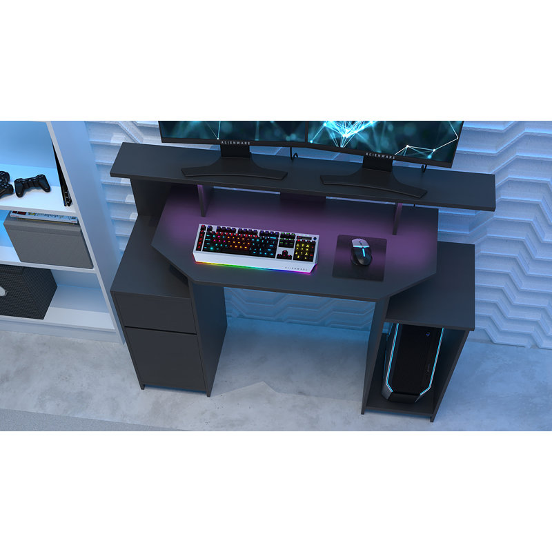 Hopelyn Computer Desk, Dark Wenge