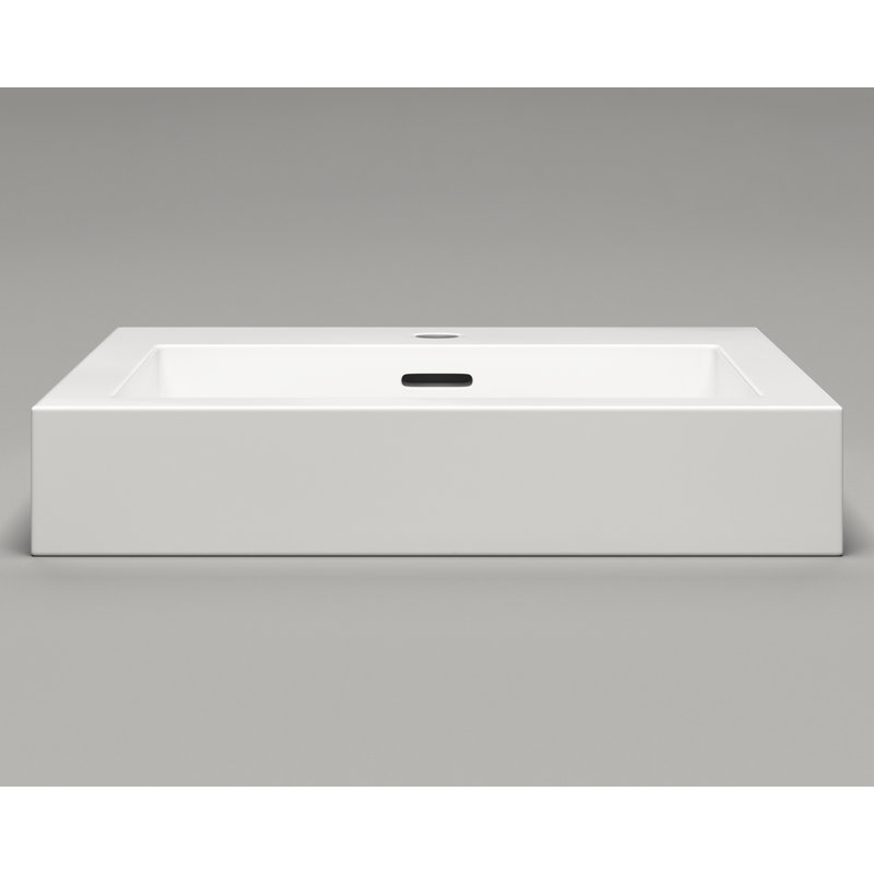 Lavabo de salle de bain vasque rectangulaire en porcelaine vitrifiée 18,5 pouces Cantrio PS-7078 